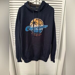 Navy Blue Graphic Hoodie